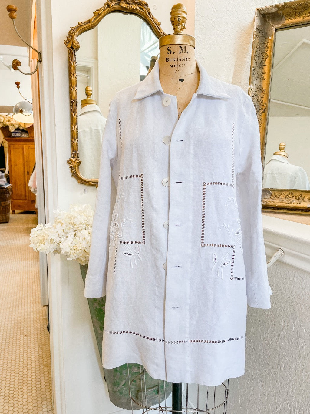 Short French Linen Coat