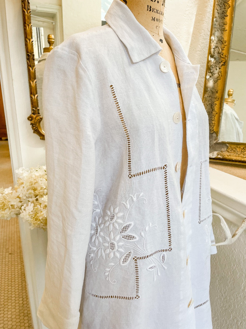 Short French Linen Coat