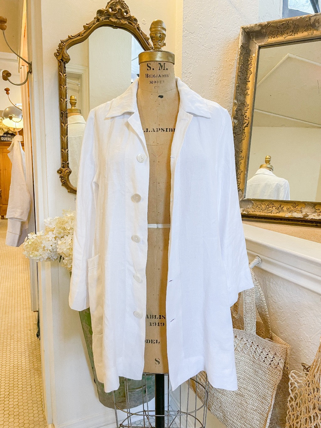 Short French Linen Coat