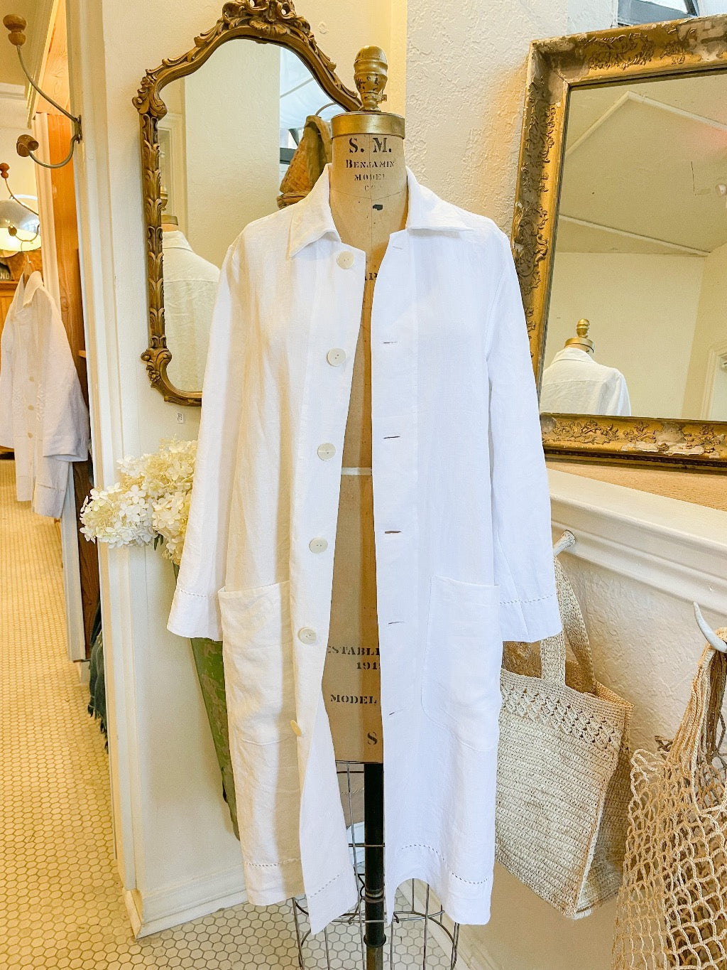 Long French Linen Coat