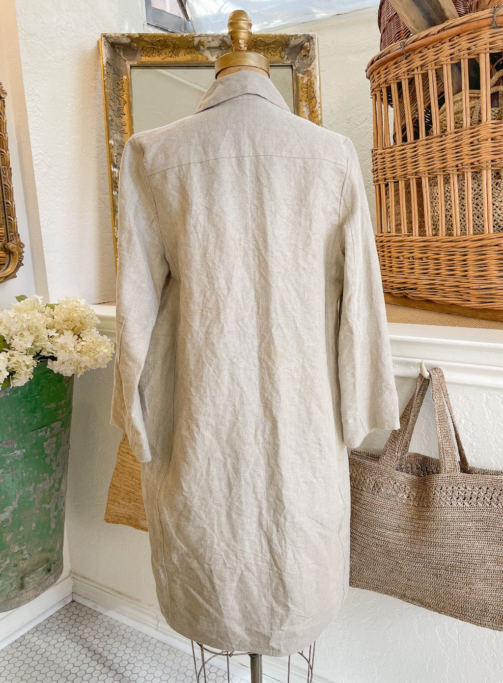 Long French Linen Coat