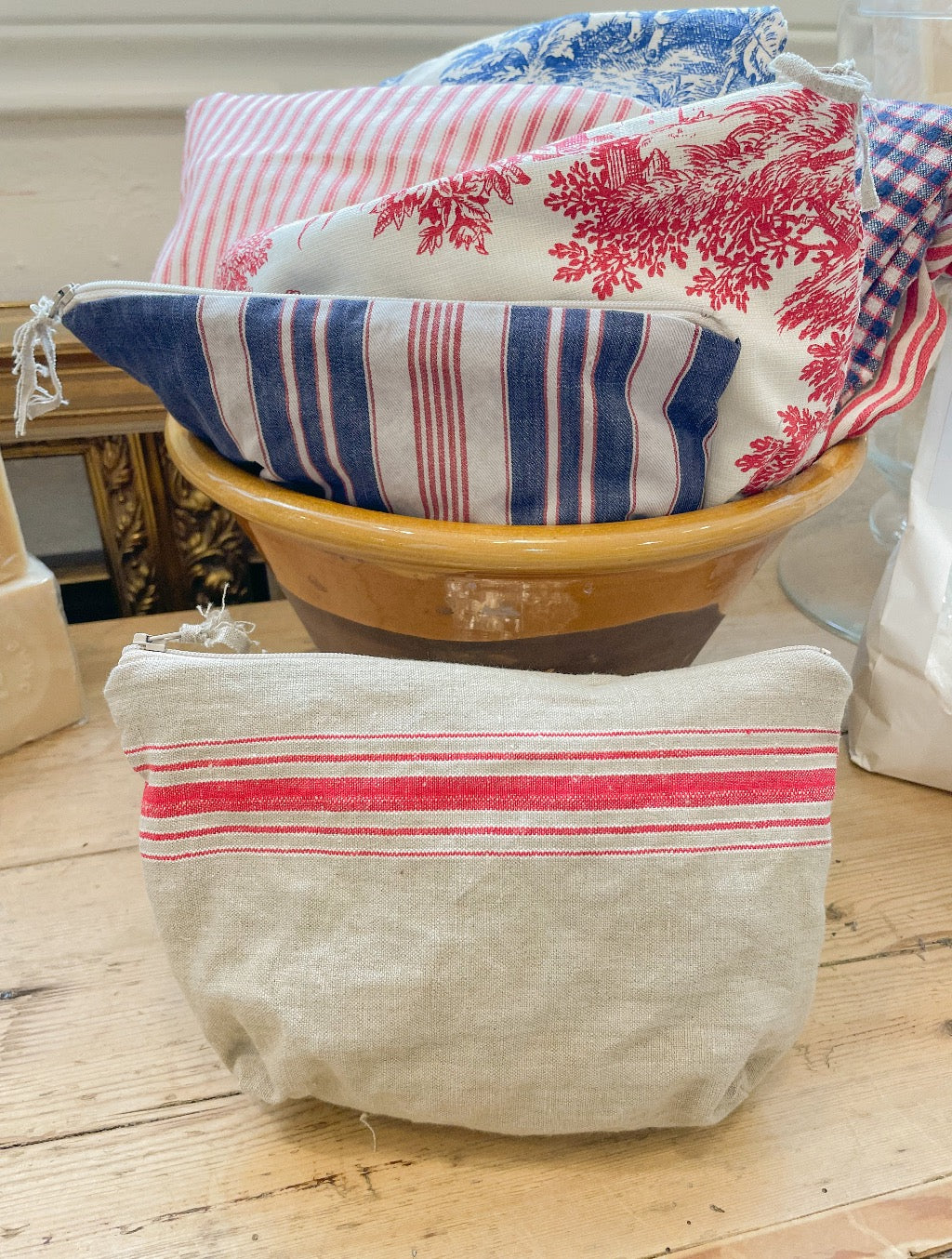 French Fabric Pouch