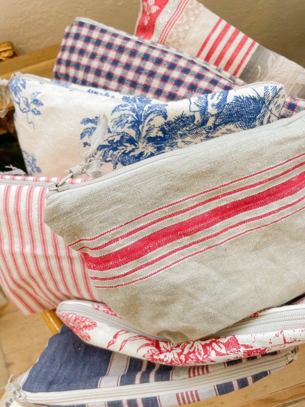 French Fabric Pouch