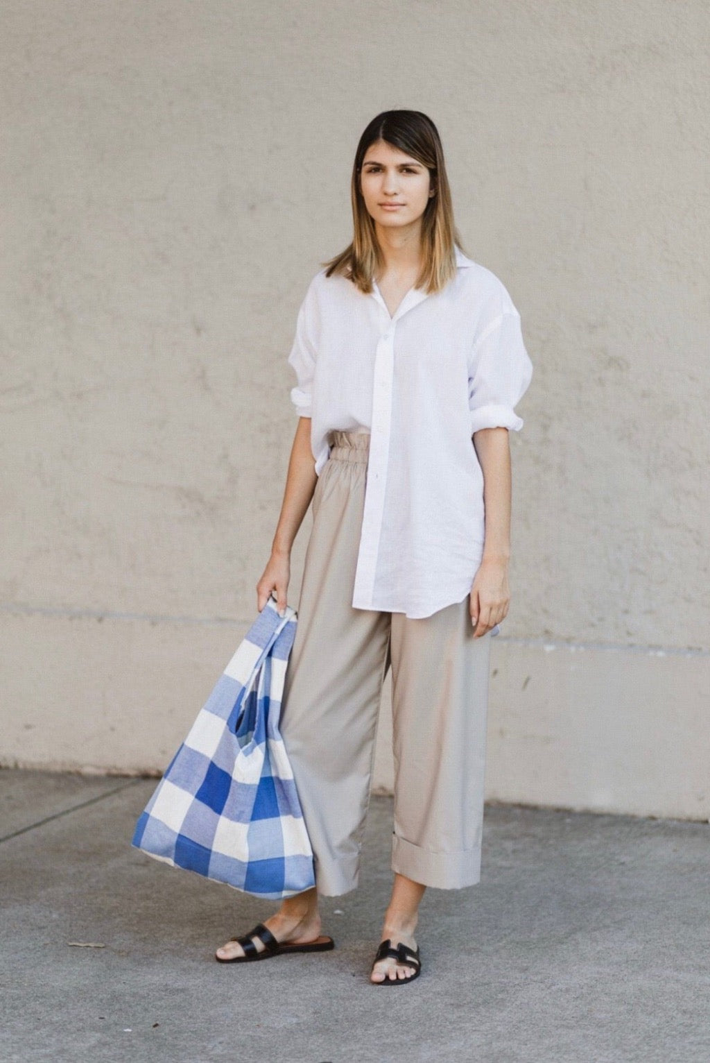 French Cuff Linen Crop Pants