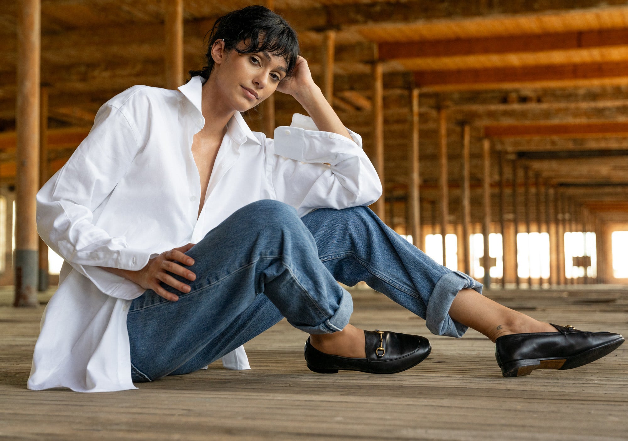 Boyfriend Button Down Shirt - White