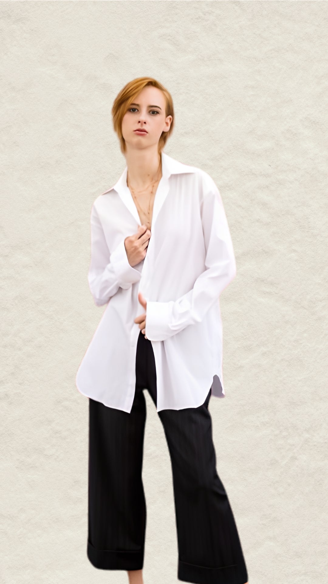 Boyfriend Button Down Shirt in Egyptian Cotton