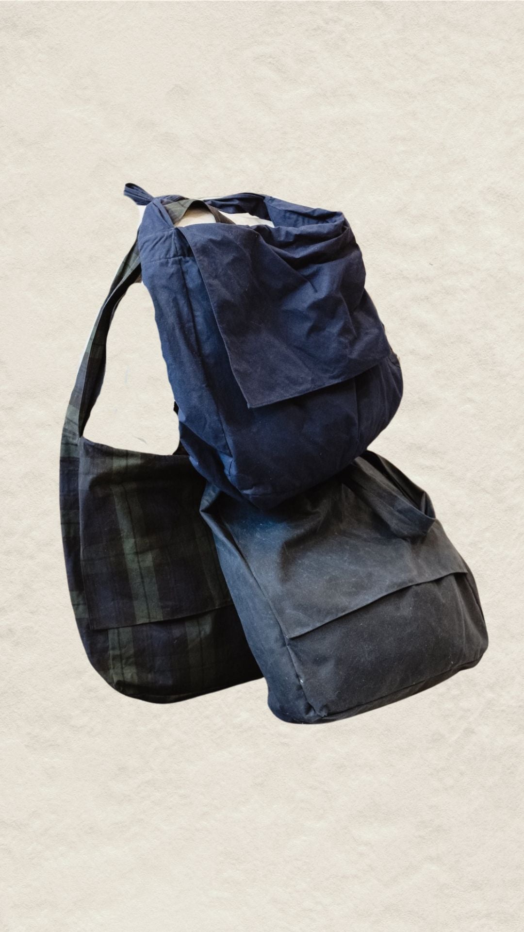 English Oil Skin Messenger Bag