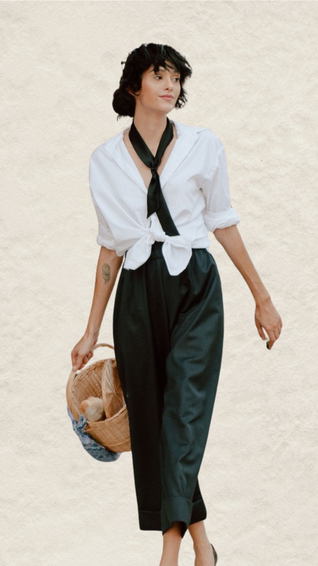 Gaberdine Cuffed Pant - Light Weight