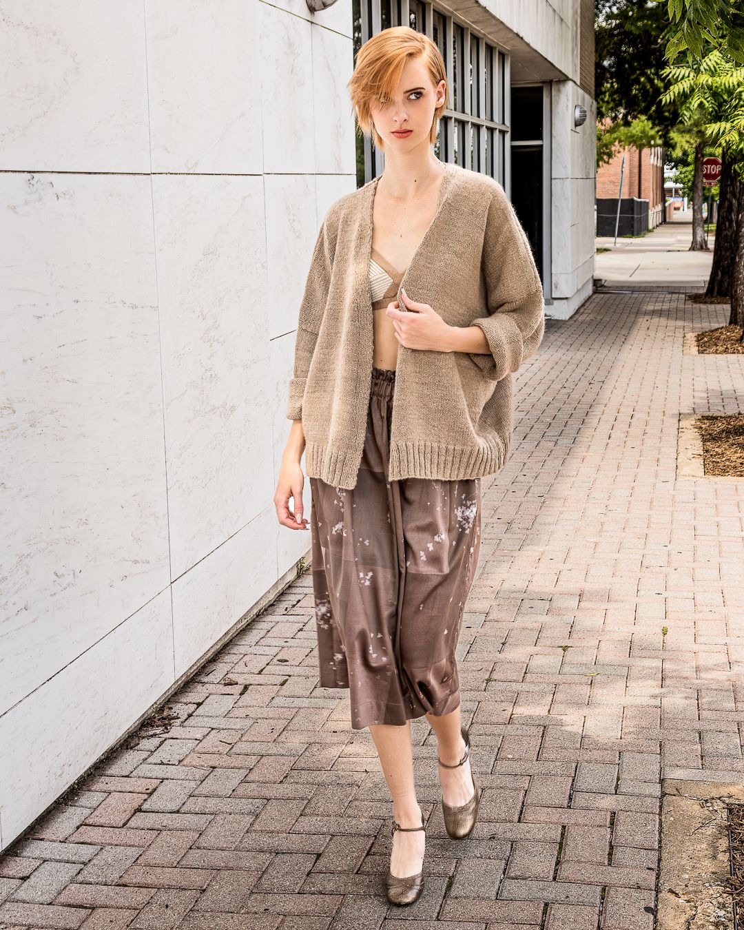 Oversized Hand Knit Cotton Cardigan