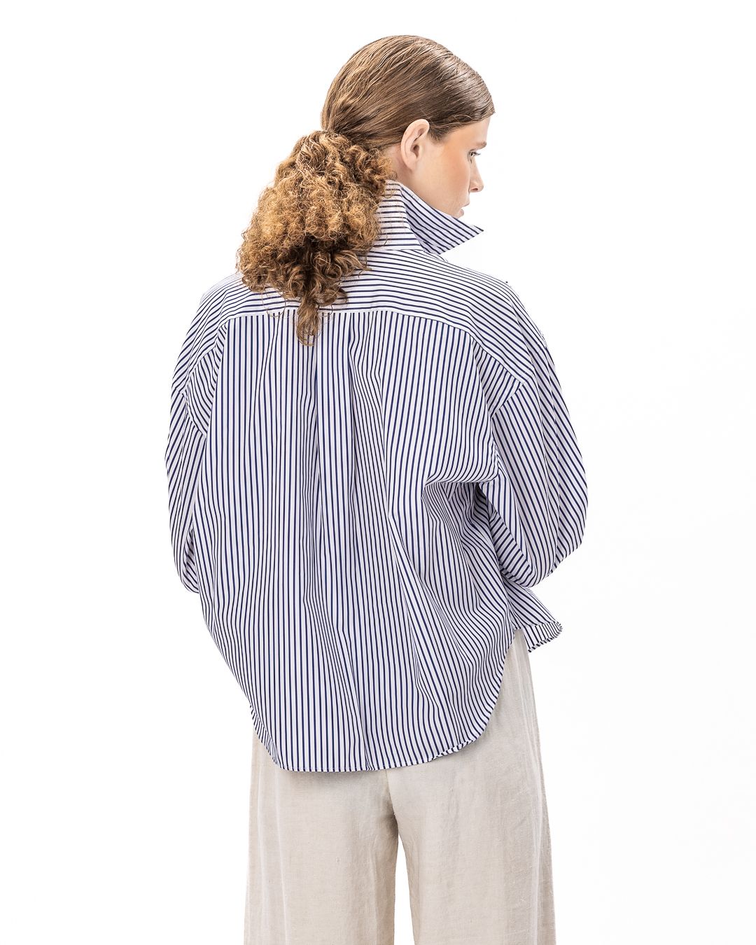 Boyfriend Crop Cotton Shirt