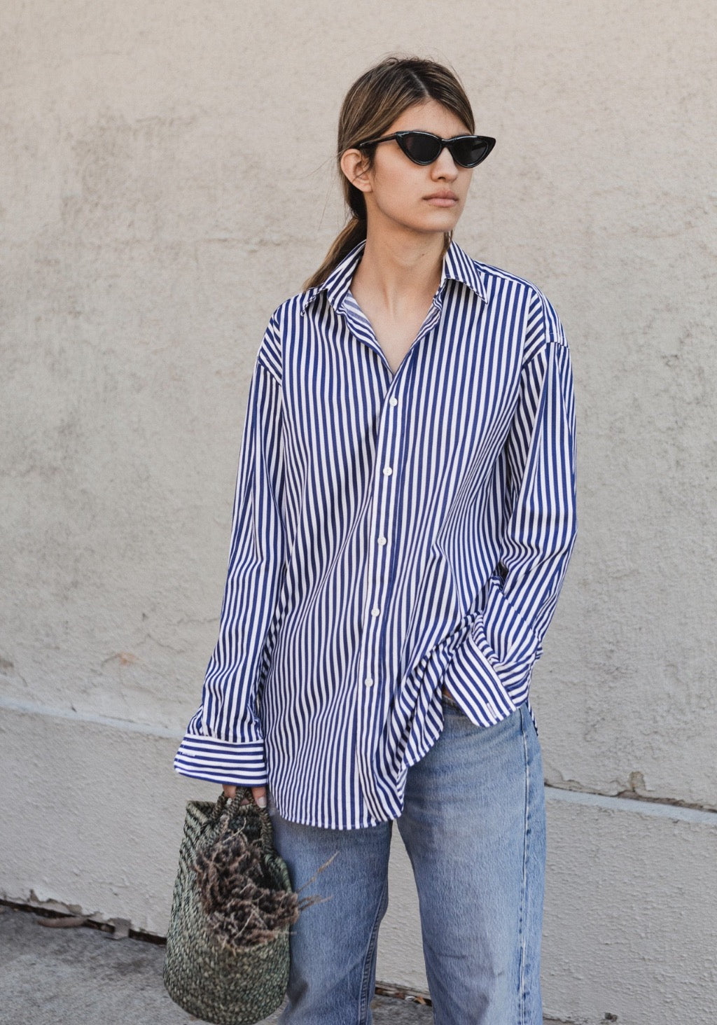 Boyfriend Button Down Shirt - Striped