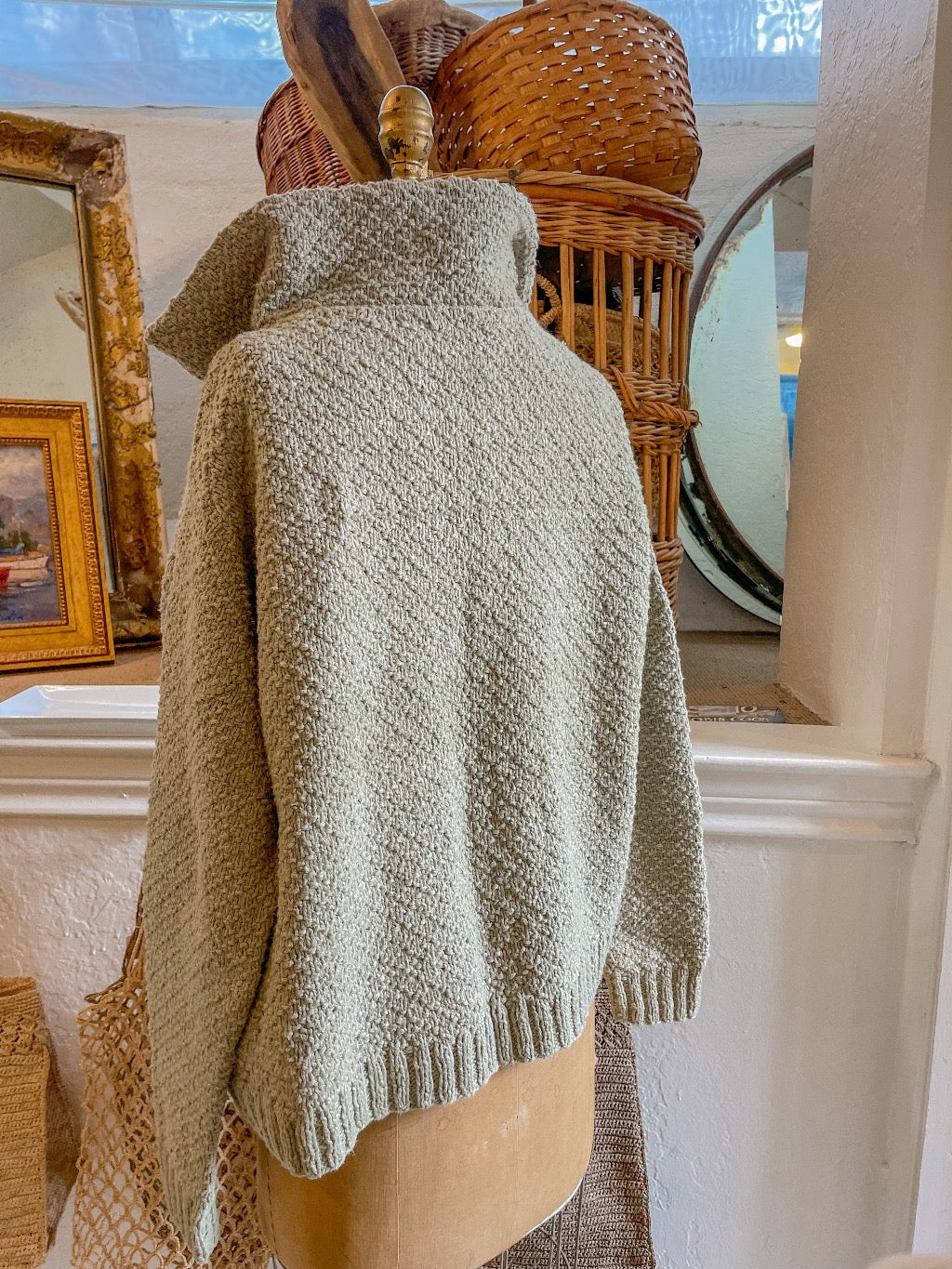 Hand Knit Cotton Cardigan