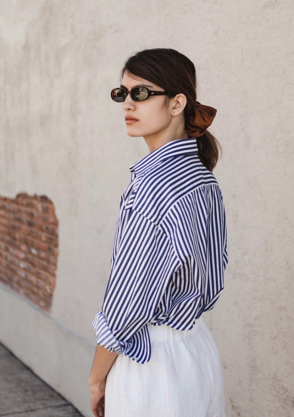 Boyfriend Button Down Shirt - Striped